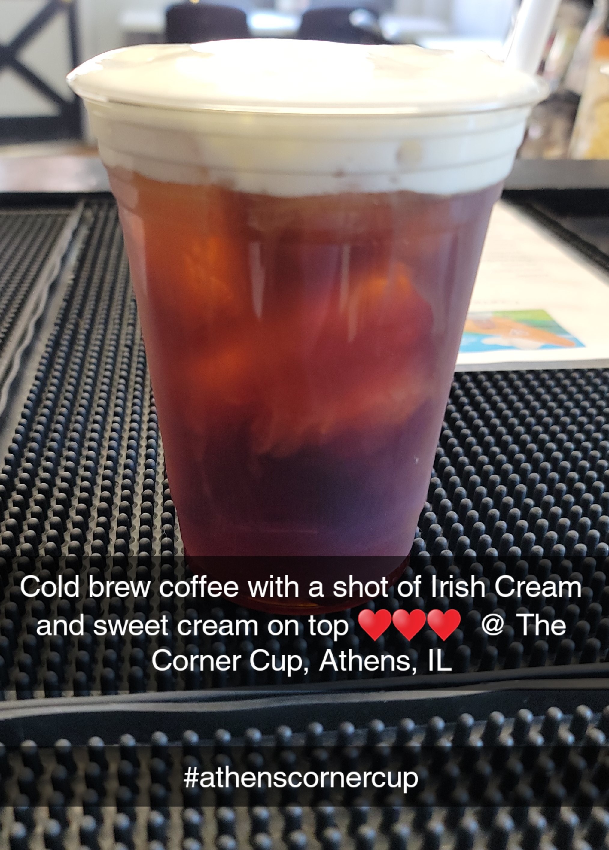 Cold brew with Irish cream and sweet cream
